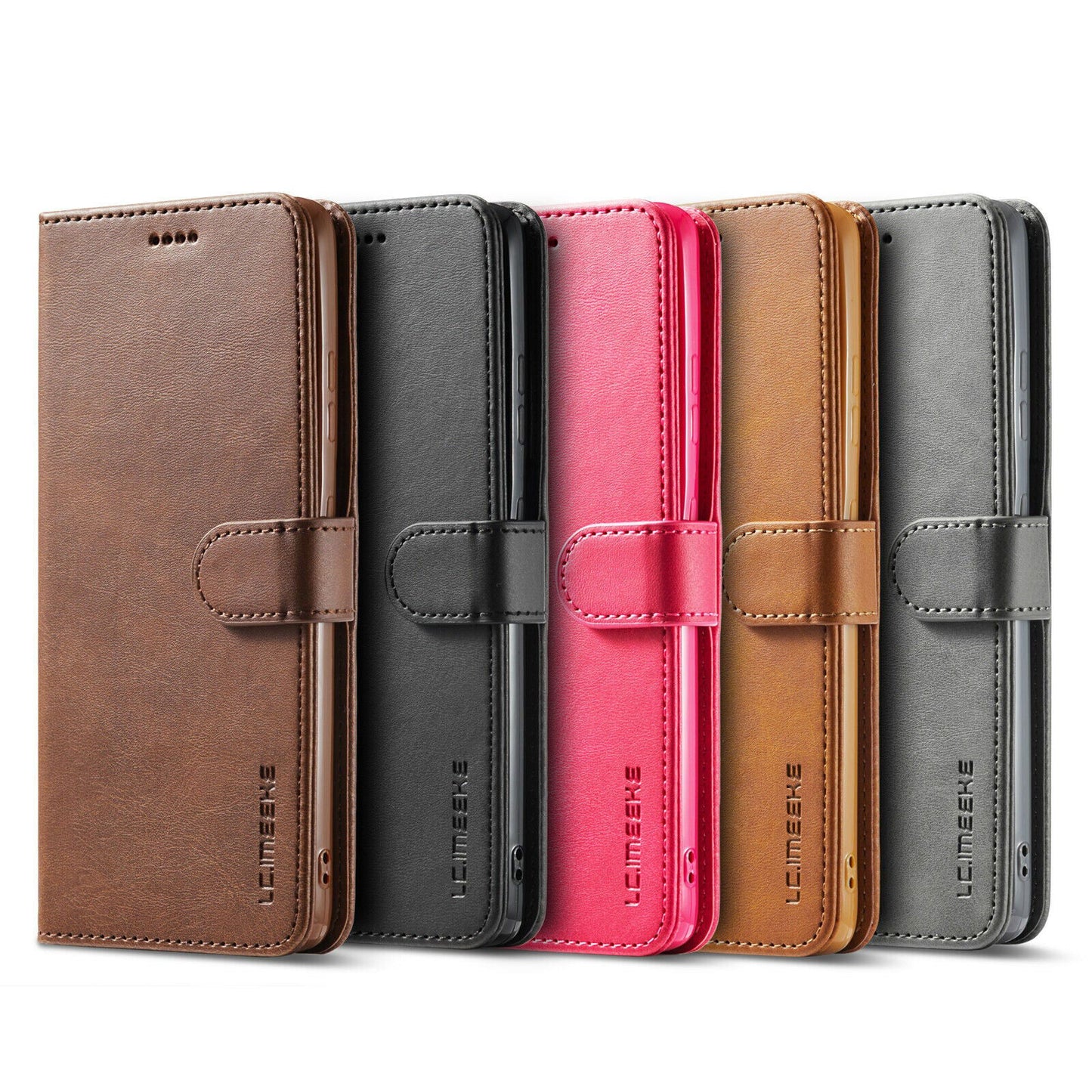 Men's Leather Magnetic Wallet Case for Samsung Galaxy S21 - carolay.co