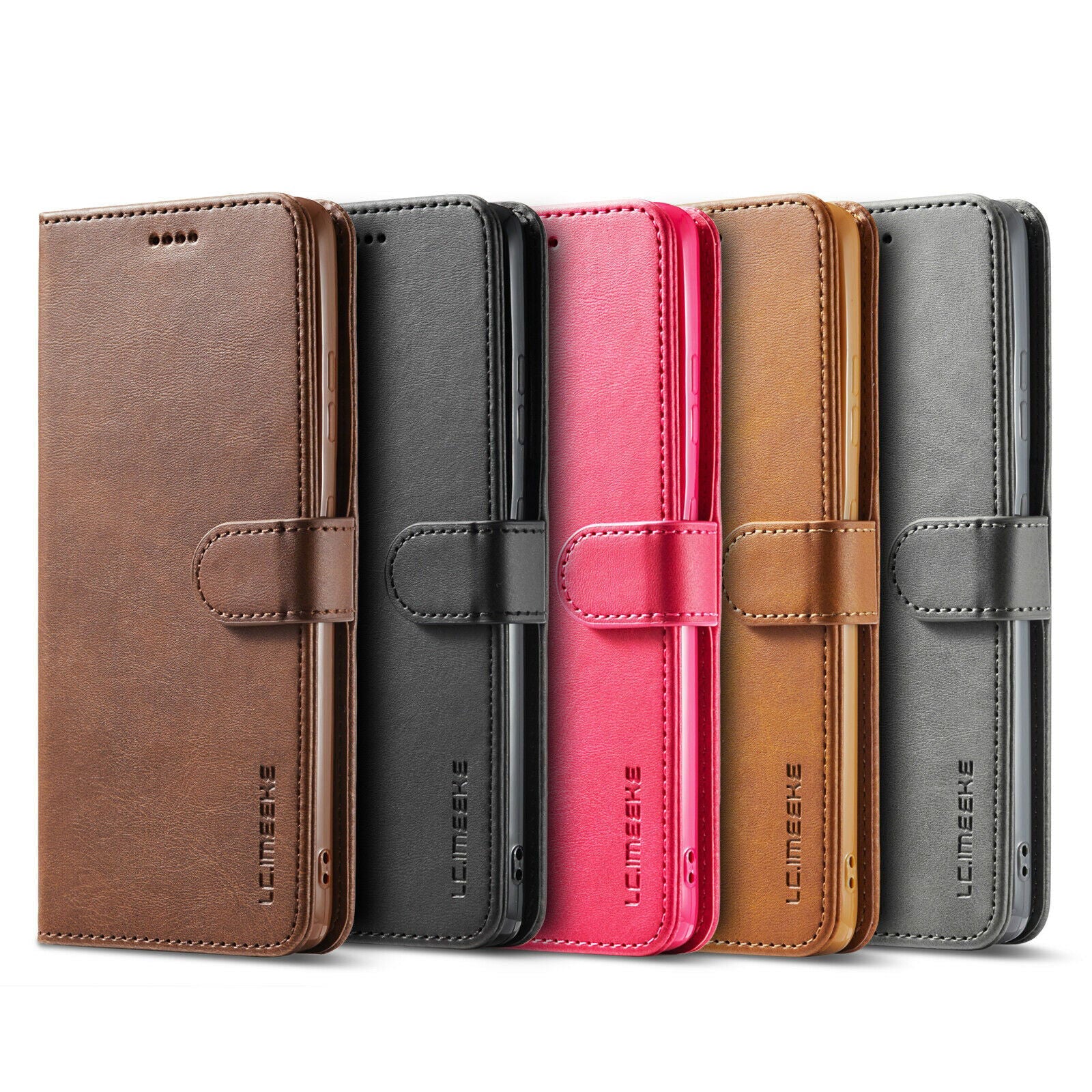 Men's Leather Magnetic Wallet Case for Samsung Galaxy S21 - carolay.co