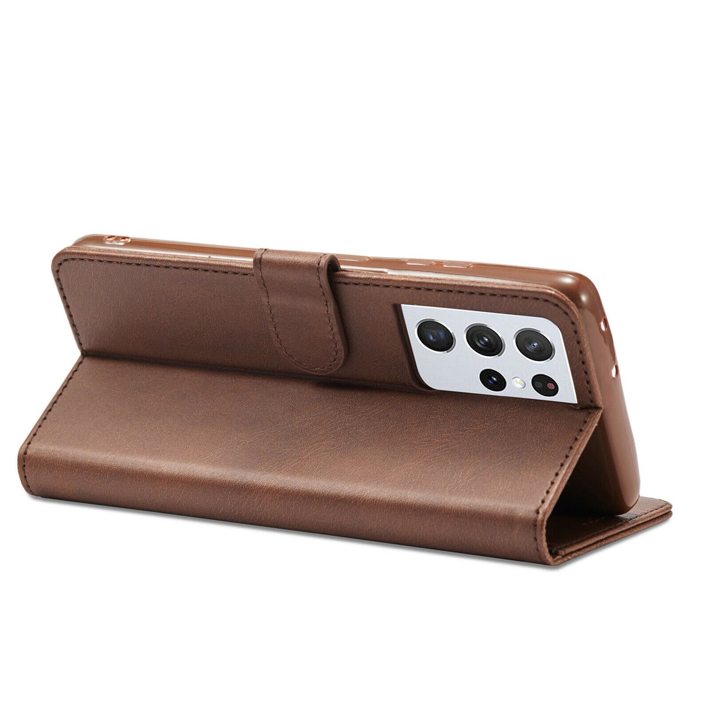 Men's Leather Magnetic Wallet Case for Samsung Galaxy S21 - carolay.co