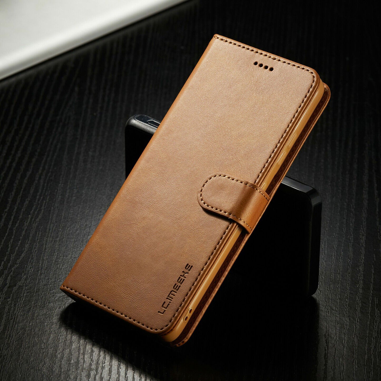 Men's Leather Magnetic Wallet Case for Samsung Galaxy S21 - carolay.co