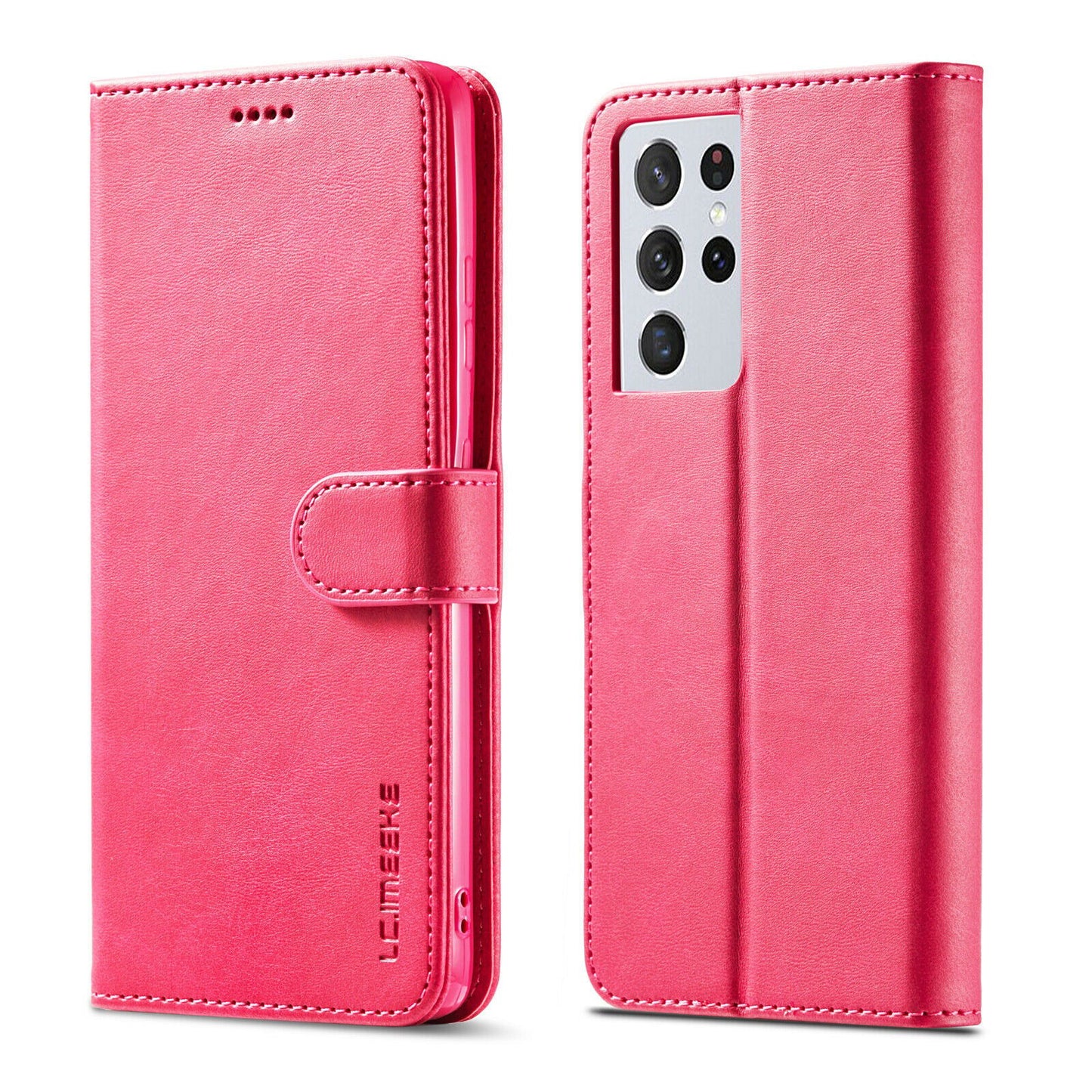 Men's Leather Magnetic Wallet Case for Samsung Galaxy S21 - carolay.co