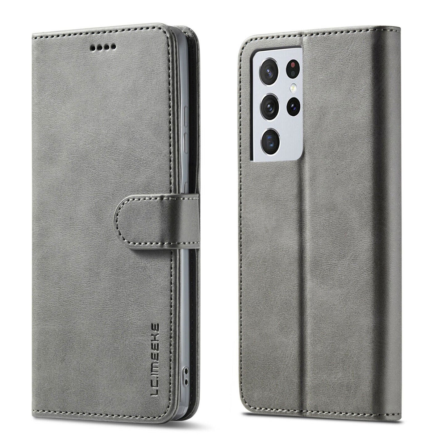Men's Leather Magnetic Wallet Case for Samsung Galaxy S21 - carolay.co