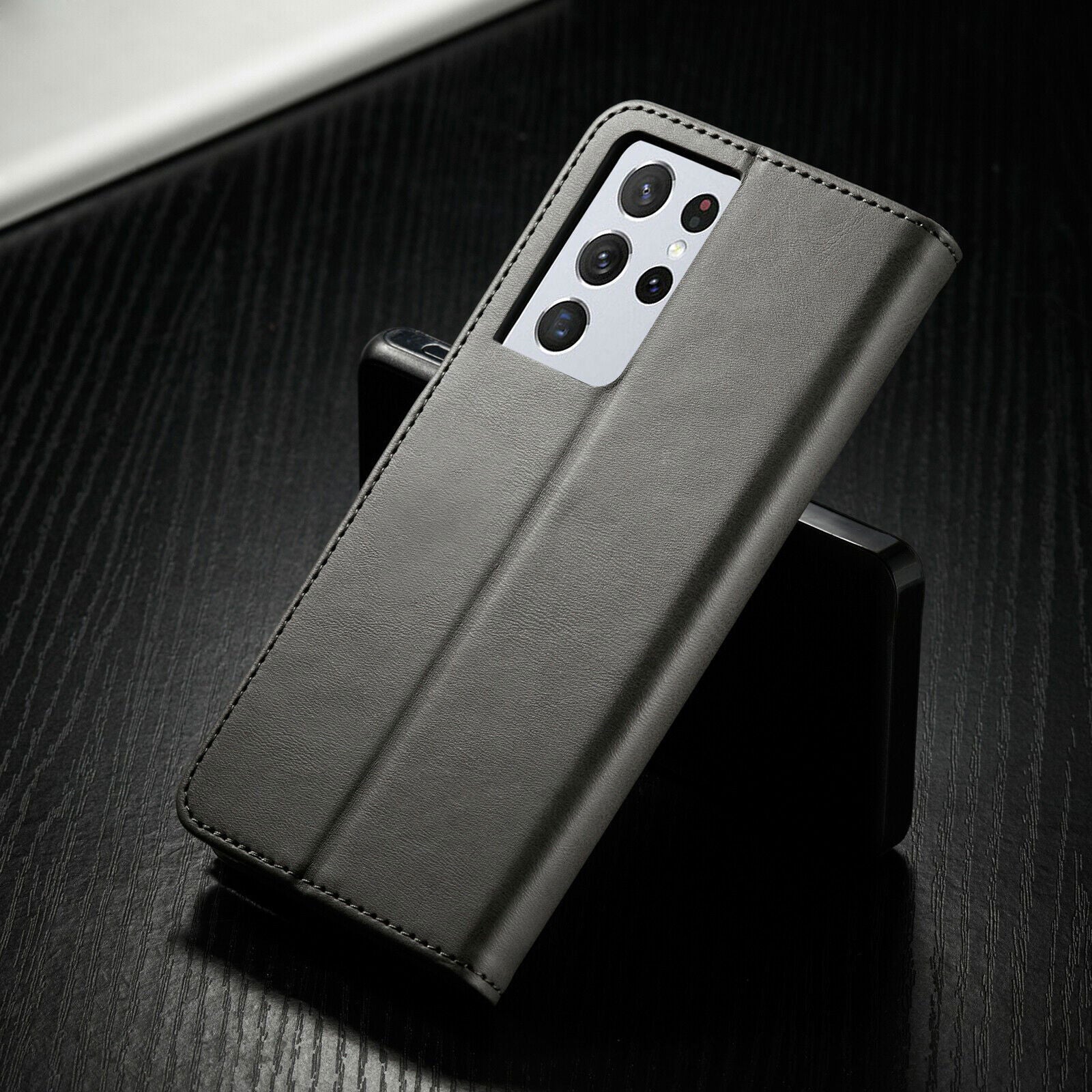 Men's Leather Magnetic Wallet Case for Samsung Galaxy S21 - carolay.co