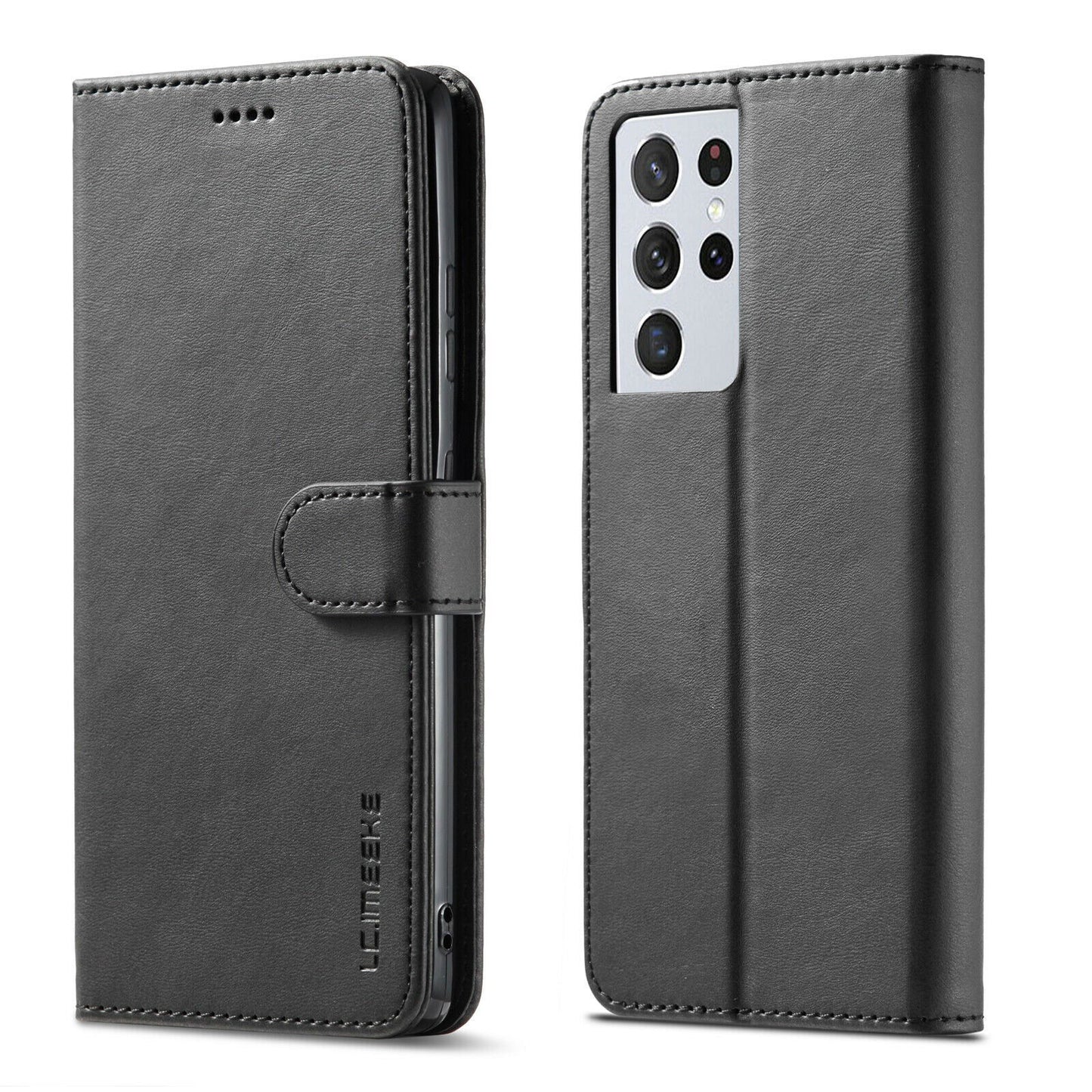 Men's Leather Magnetic Wallet Case for Samsung Galaxy S21 - carolay.co