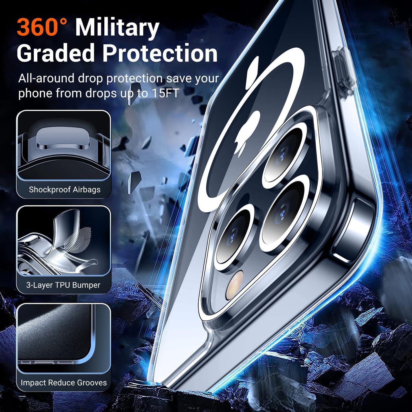 Military-Grade Drop Protection Case for iPhone 16 Rugged Shield with Kickstand - carolay.co