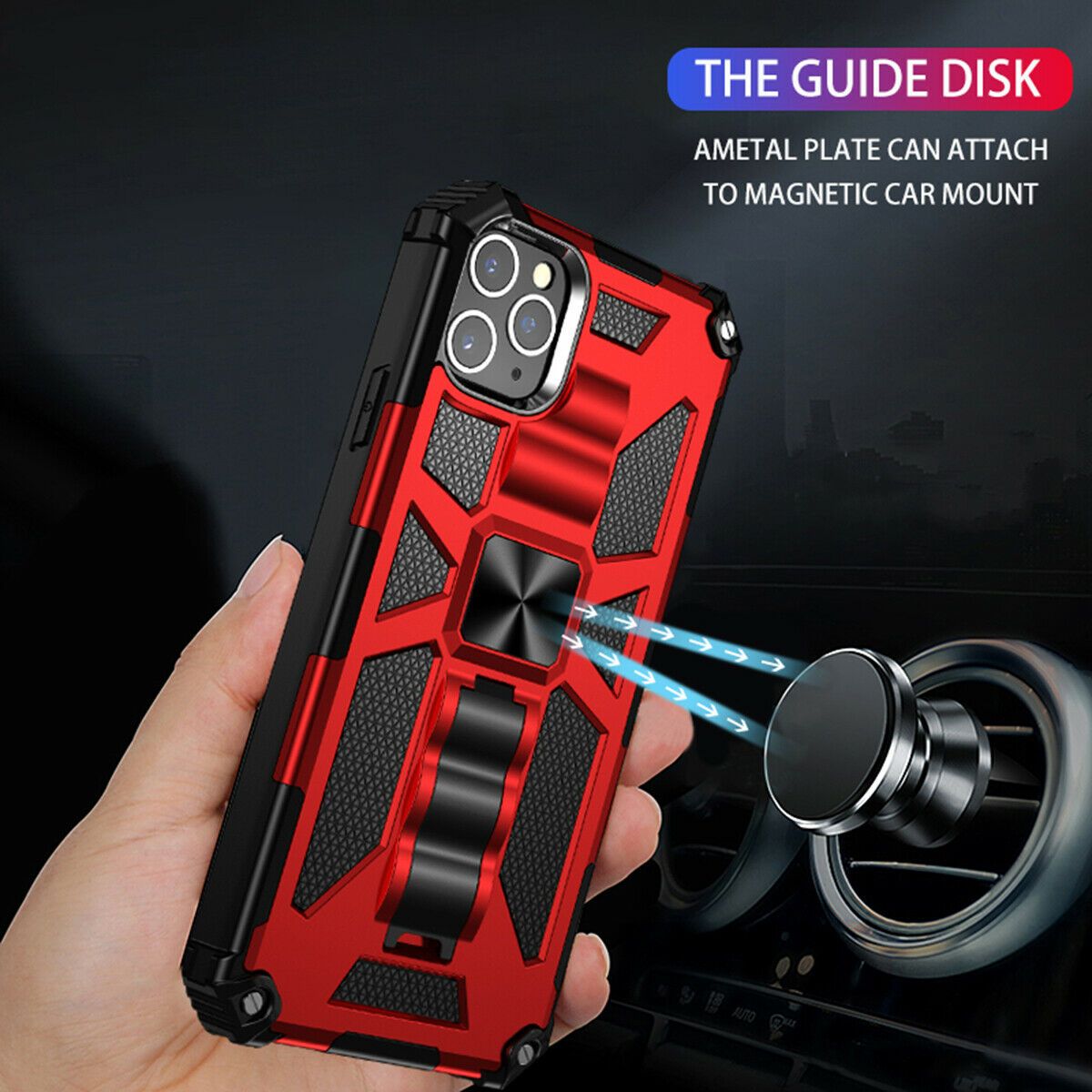 Military Armor Case Magnetic Ring Holder Cover For iPhone - carolay.co