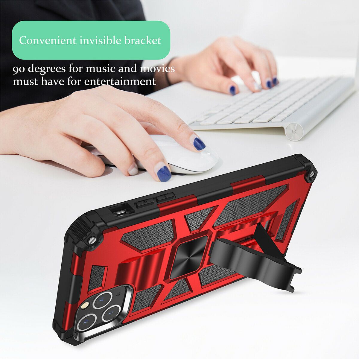 Military Armor Case Magnetic Ring Holder Cover For iPhone - carolay.co