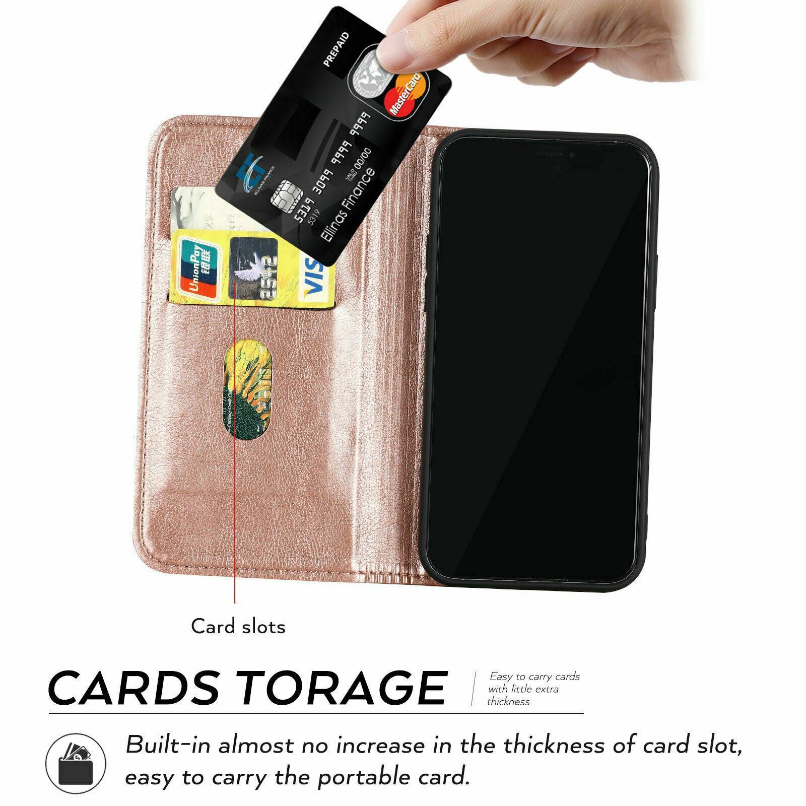 Premium Leather Wallet Card Stand Flip Case For iPhone - carolay.co