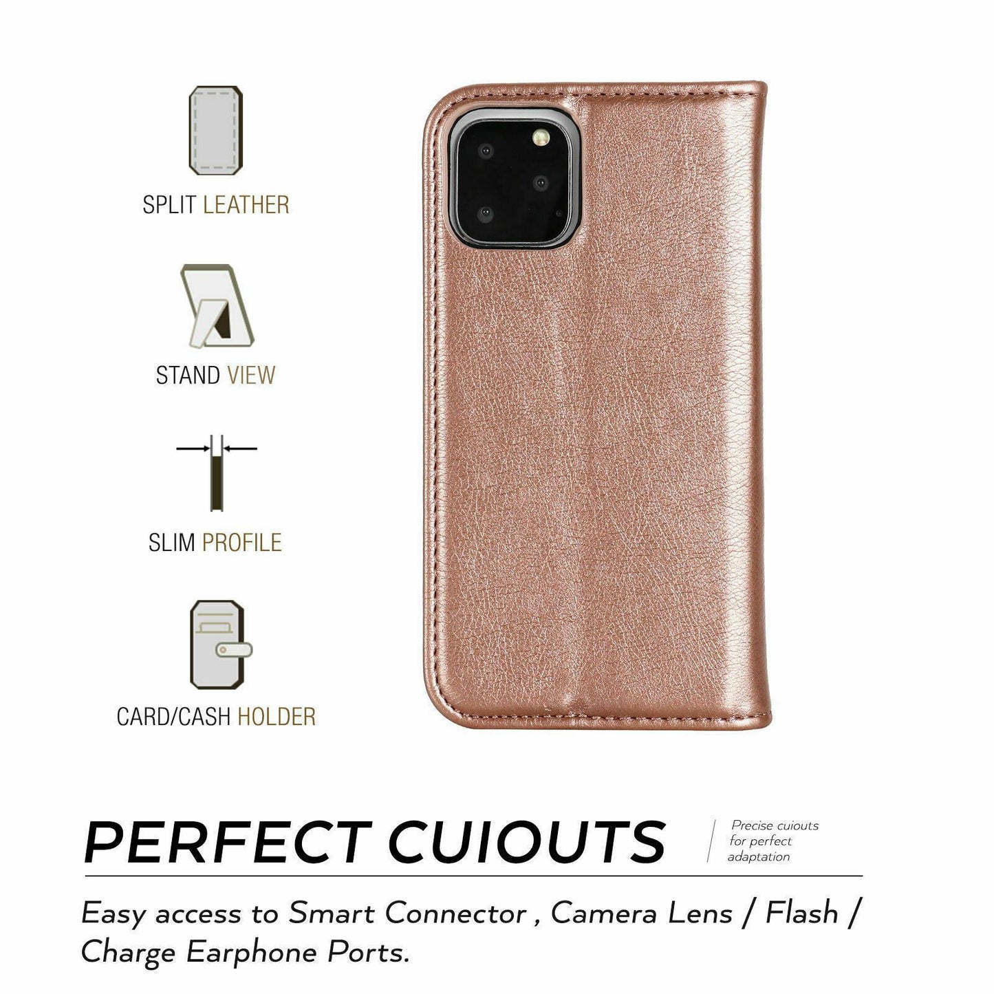 Premium Leather Wallet Card Stand Flip Case For iPhone - carolay.co