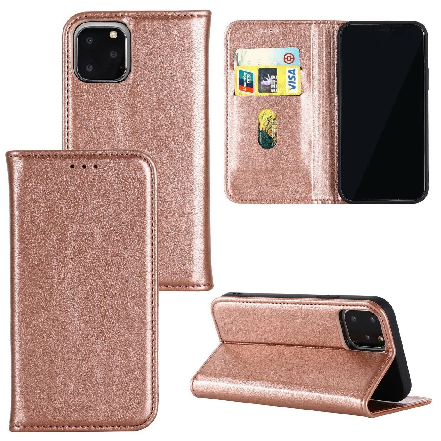 Premium Leather Wallet Card Stand Flip Case For iPhone - carolay.co
