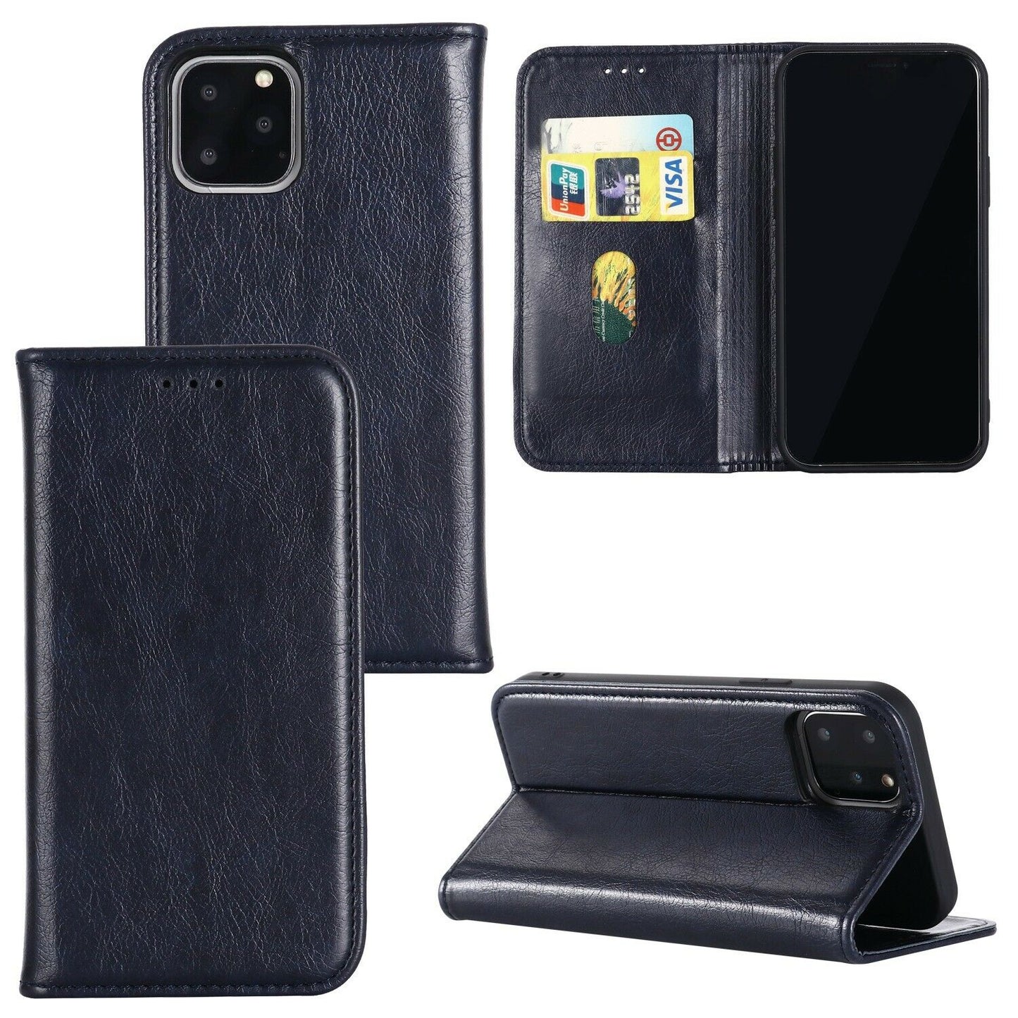 Premium Leather Wallet Card Stand Flip Case For iPhone - carolay.co