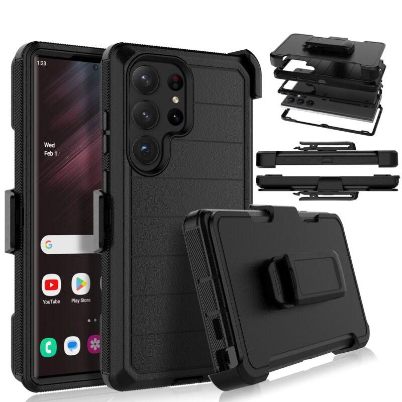 Protective Case for Samsung Galaxy S23 Series with Carbon Fiber Bumper - carolay.co
