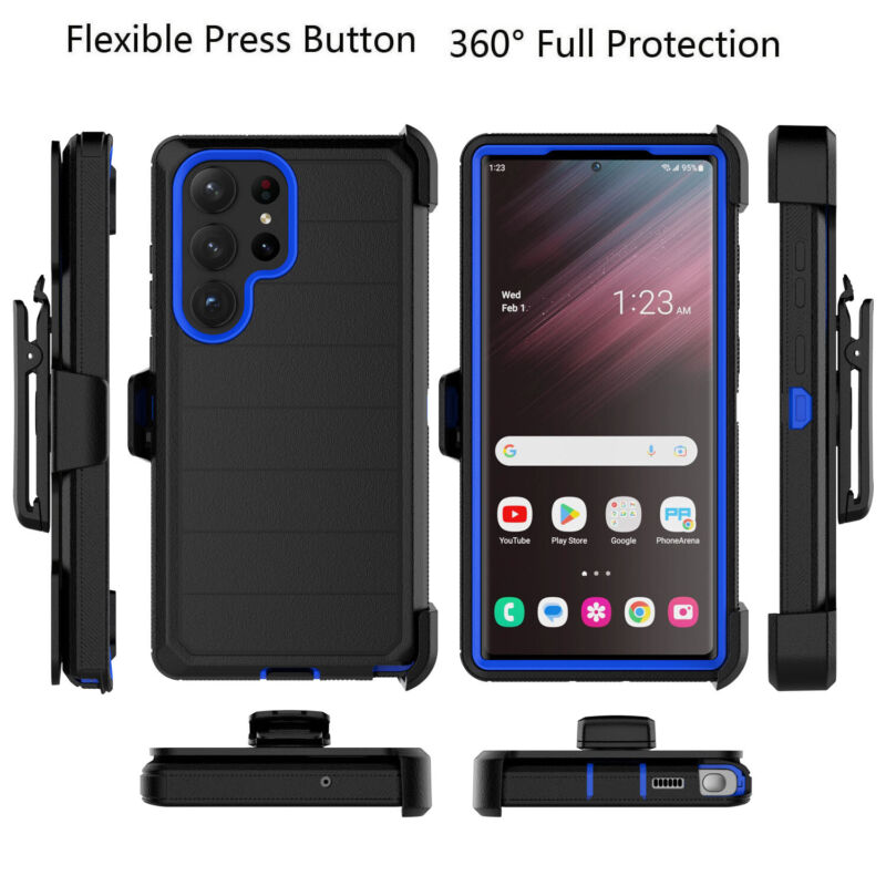 Protective Case for Samsung Galaxy S23 Series with Carbon Fiber Bumper - carolay.co