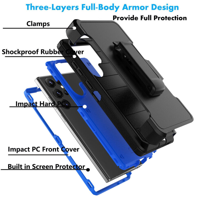 Protective Case for Samsung Galaxy S23 Series with Carbon Fiber Bumper - carolay.co