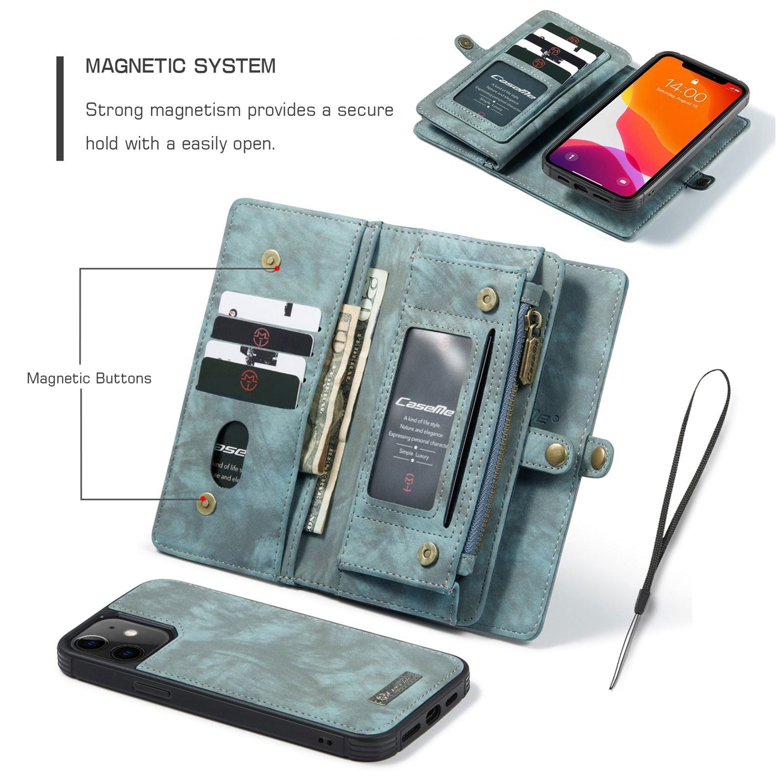 Retro Flip Case Leather Fitted Scratch resistant Case for iPhone - carolay.co