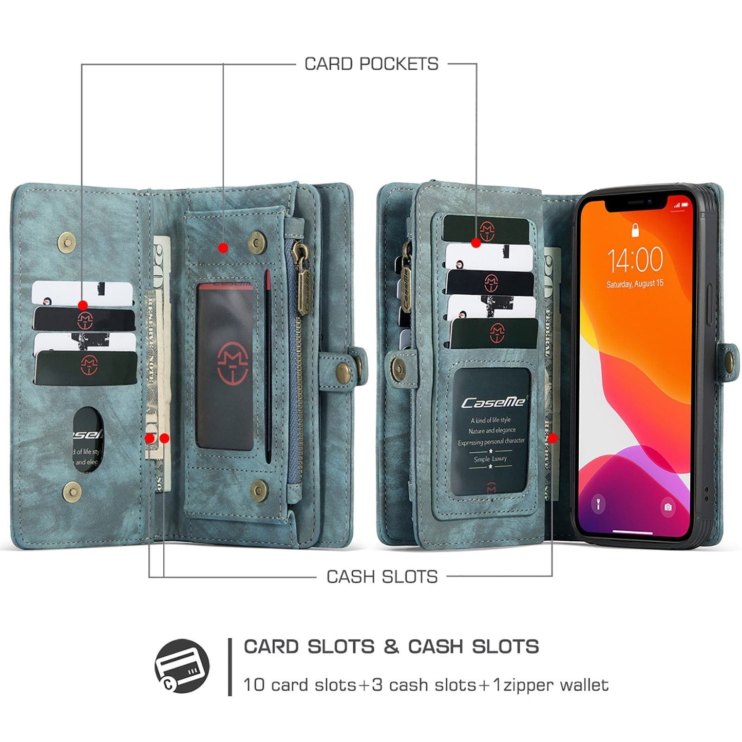 Retro Flip Case Leather Fitted Scratch resistant Case for iPhone - carolay.co