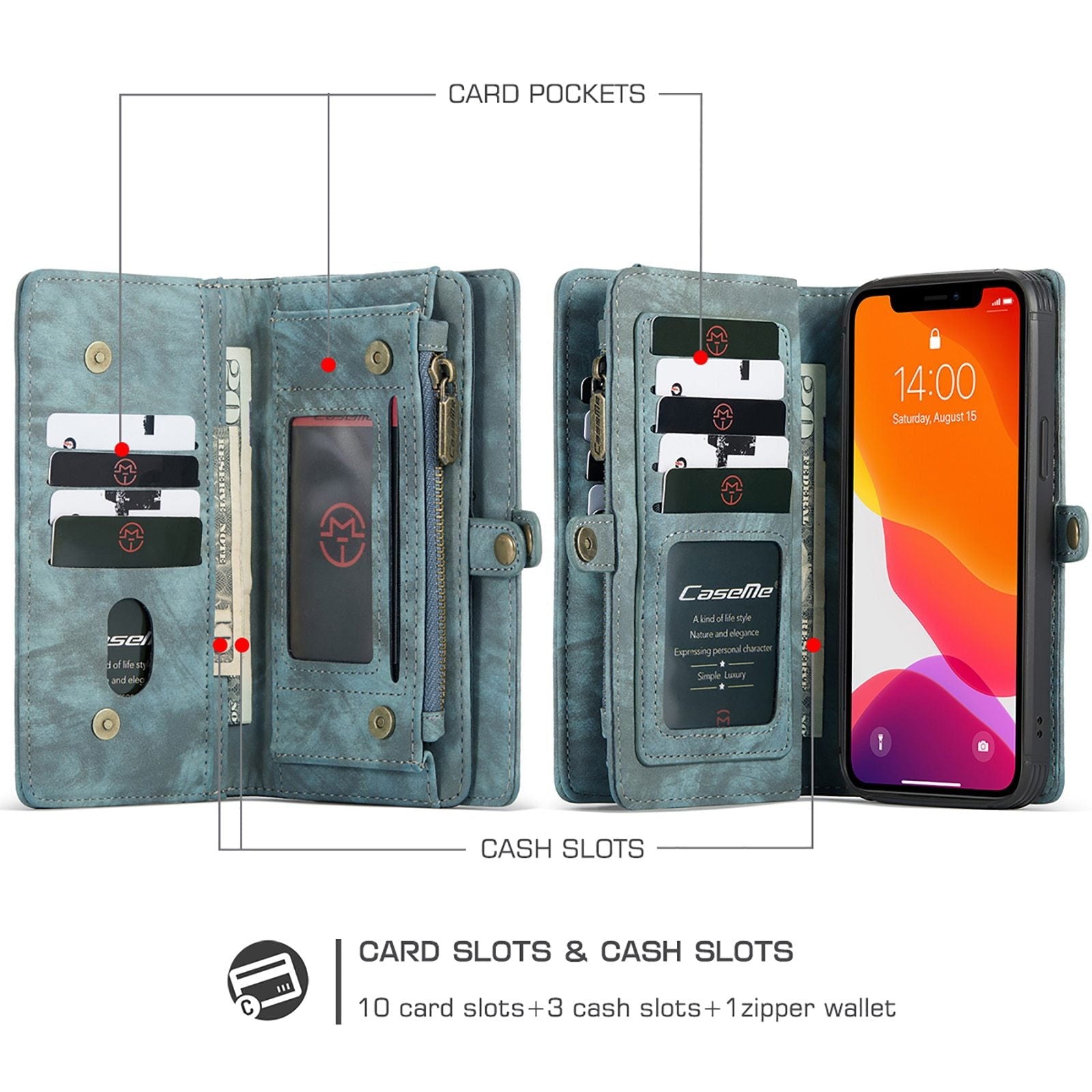 Retro Flip Case Leather Fitted Scratch resistant Case for iPhone - carolay.co