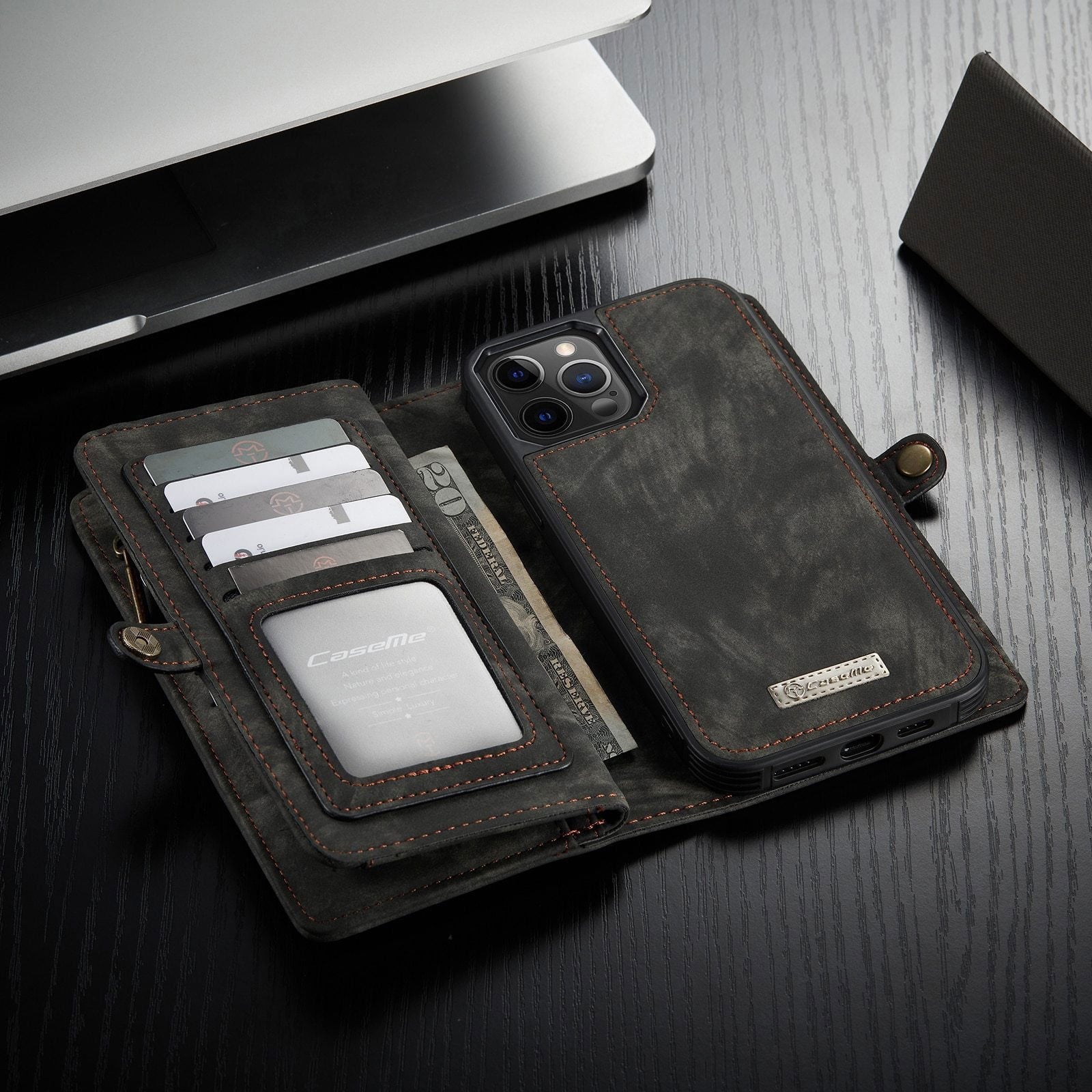 Retro Flip Case Leather Fitted Scratch resistant Case for iPhone - carolay.co