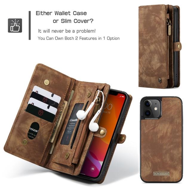 Retro Flip Case Leather Fitted Scratch resistant Case for iPhone - carolay.co
