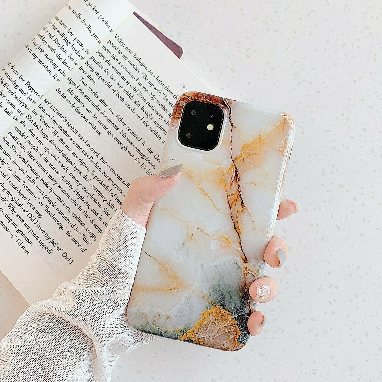 Rubber Marble Slim Soft Case For iPhone - carolay.co