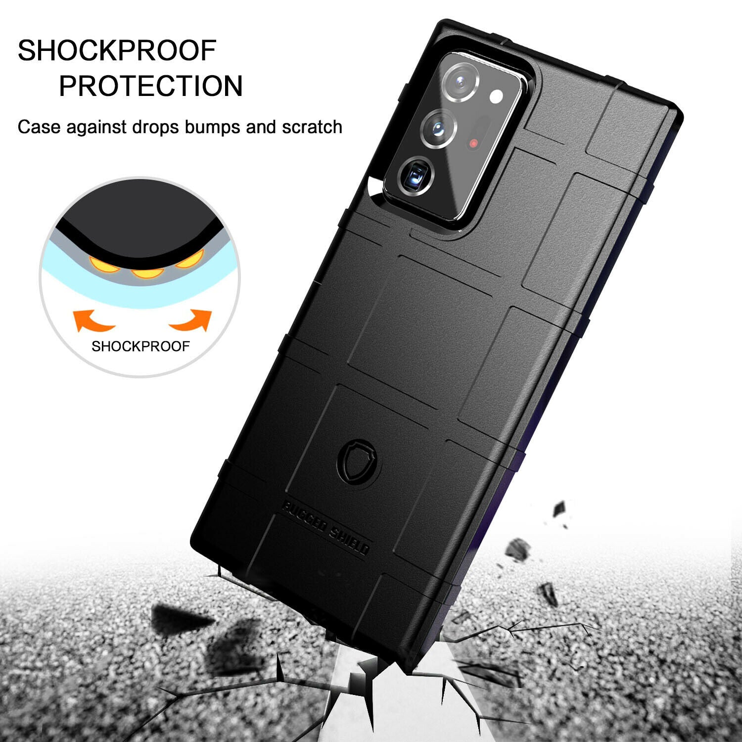 Rugged Shield Rubber Protective Case For Samsung Galaxy S21 Note20 - carolay.co
