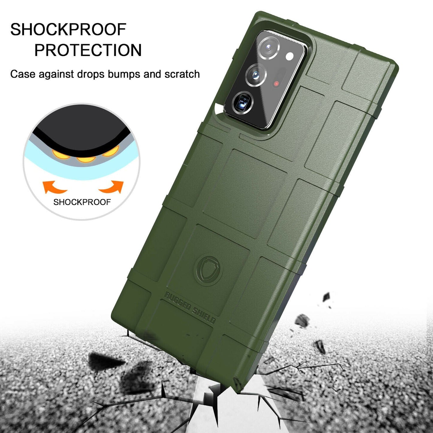 Rugged Shield Rubber Protective Case For Samsung Galaxy S21 Note20 - carolay.co
