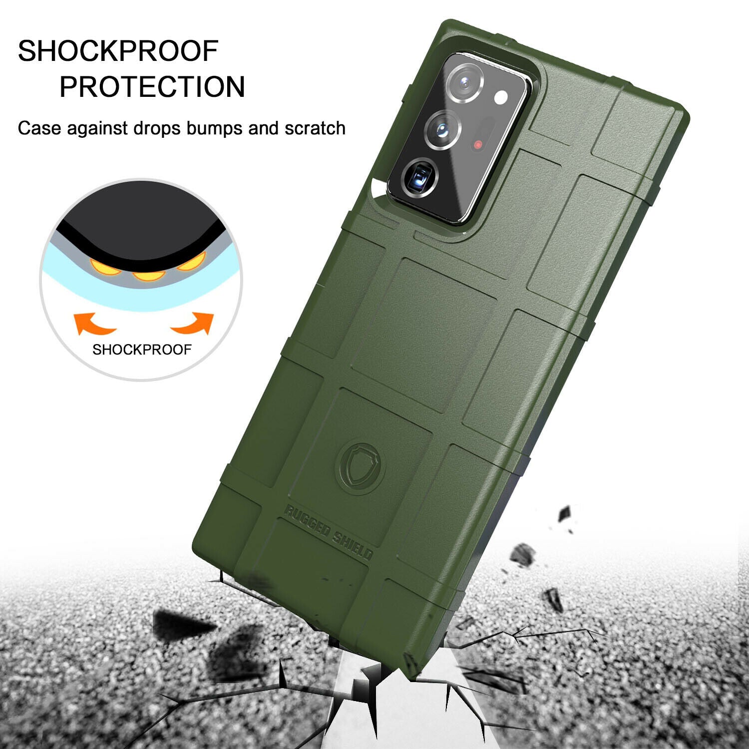 Rugged Shield Rubber Protective Case For Samsung Galaxy S21 Note20 - carolay.co