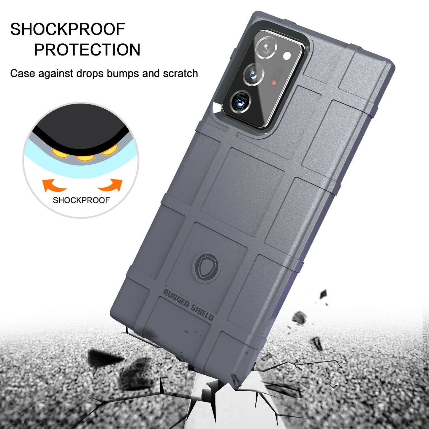 Rugged Shield Rubber Protective Case For Samsung Galaxy S21 Note20 - carolay.co