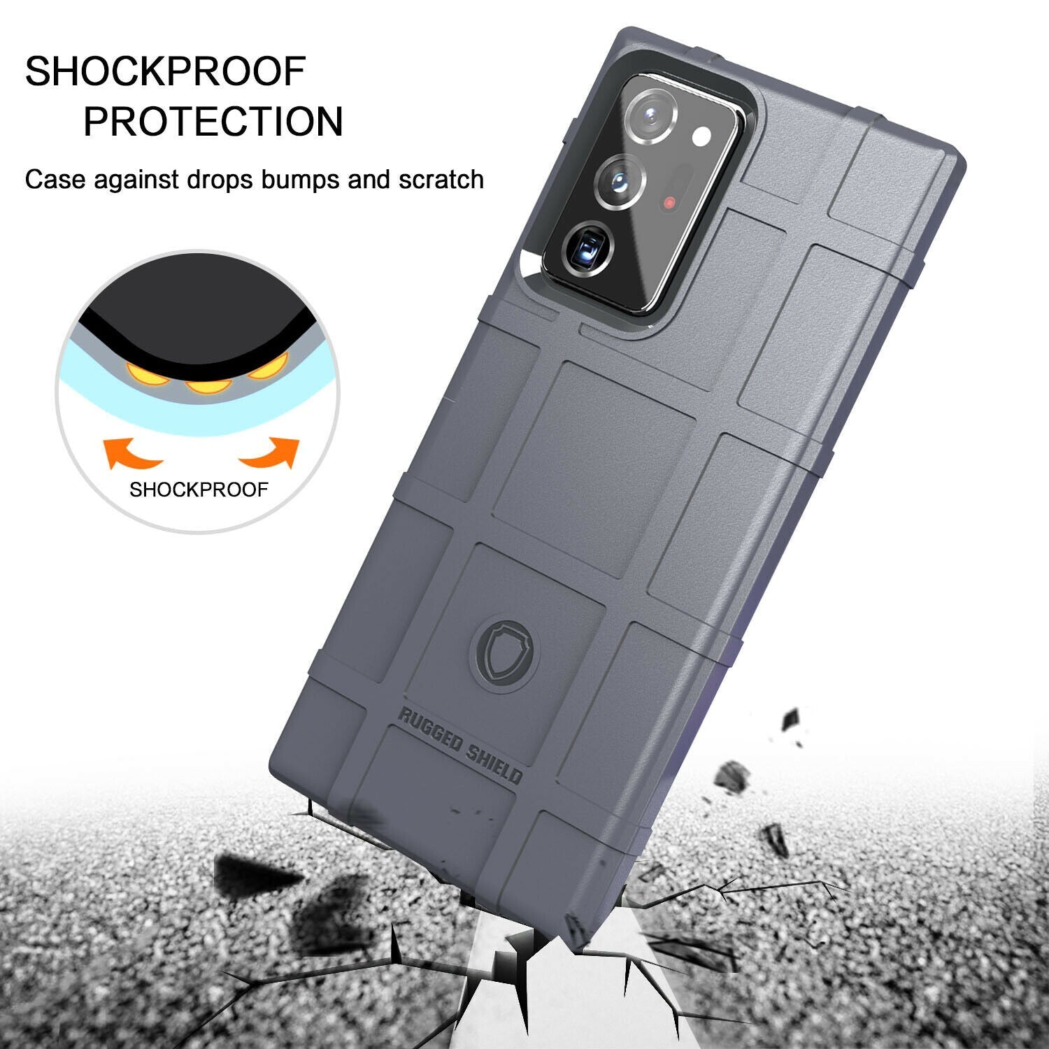 Rugged Shield Rubber Protective Case For Samsung Galaxy S21 Note20 - carolay.co