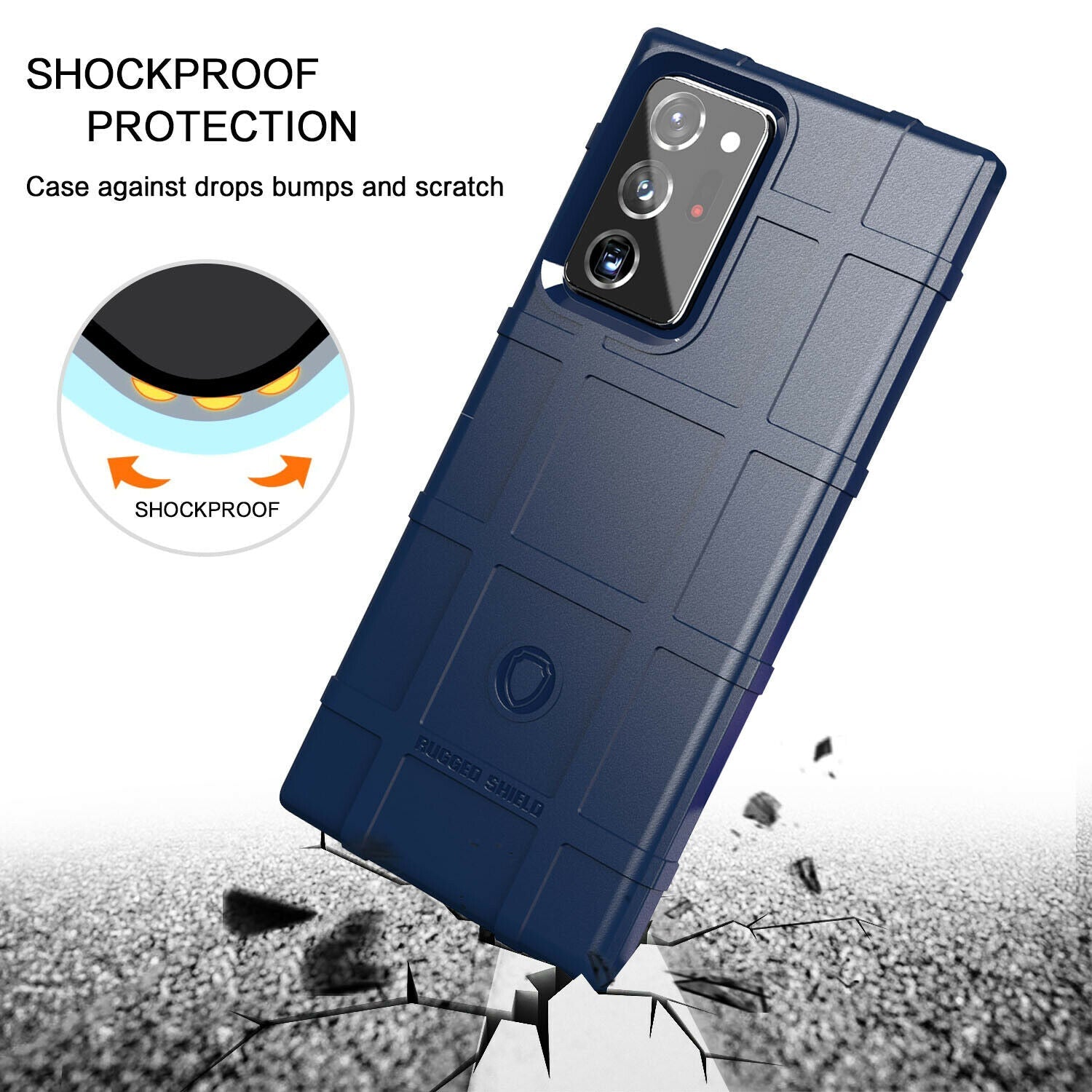 Rugged Shield Rubber Protective Case For Samsung Galaxy S21 Note20 - carolay.co