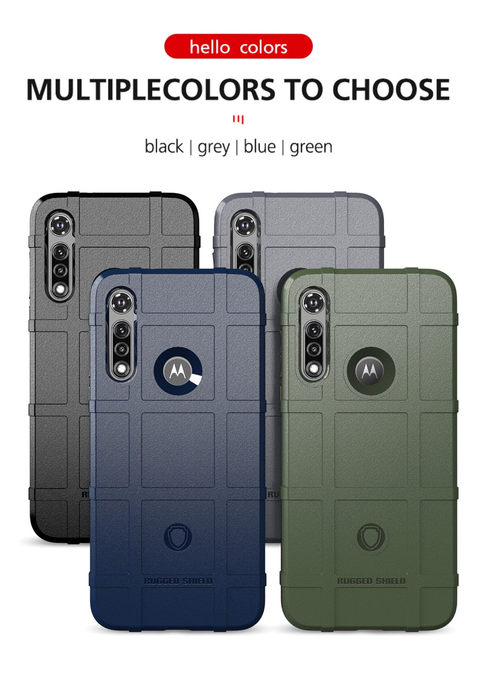 Rugged Shield Silicone Case Shockproof Cover for Motorola - carolay.co