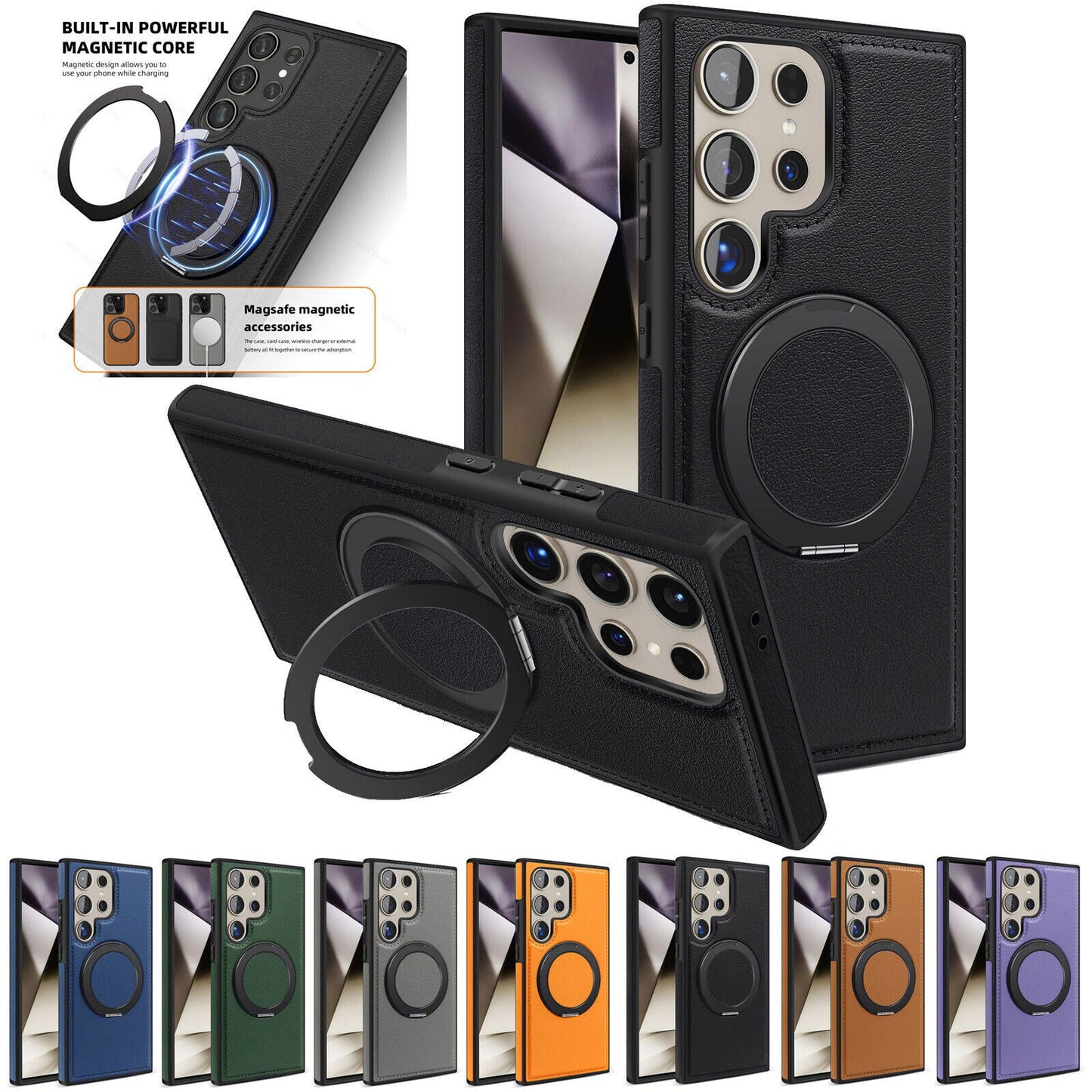 Samsung Galaxy S24 Ultra Magnetic Ring Case with Compatibility - carolay.co