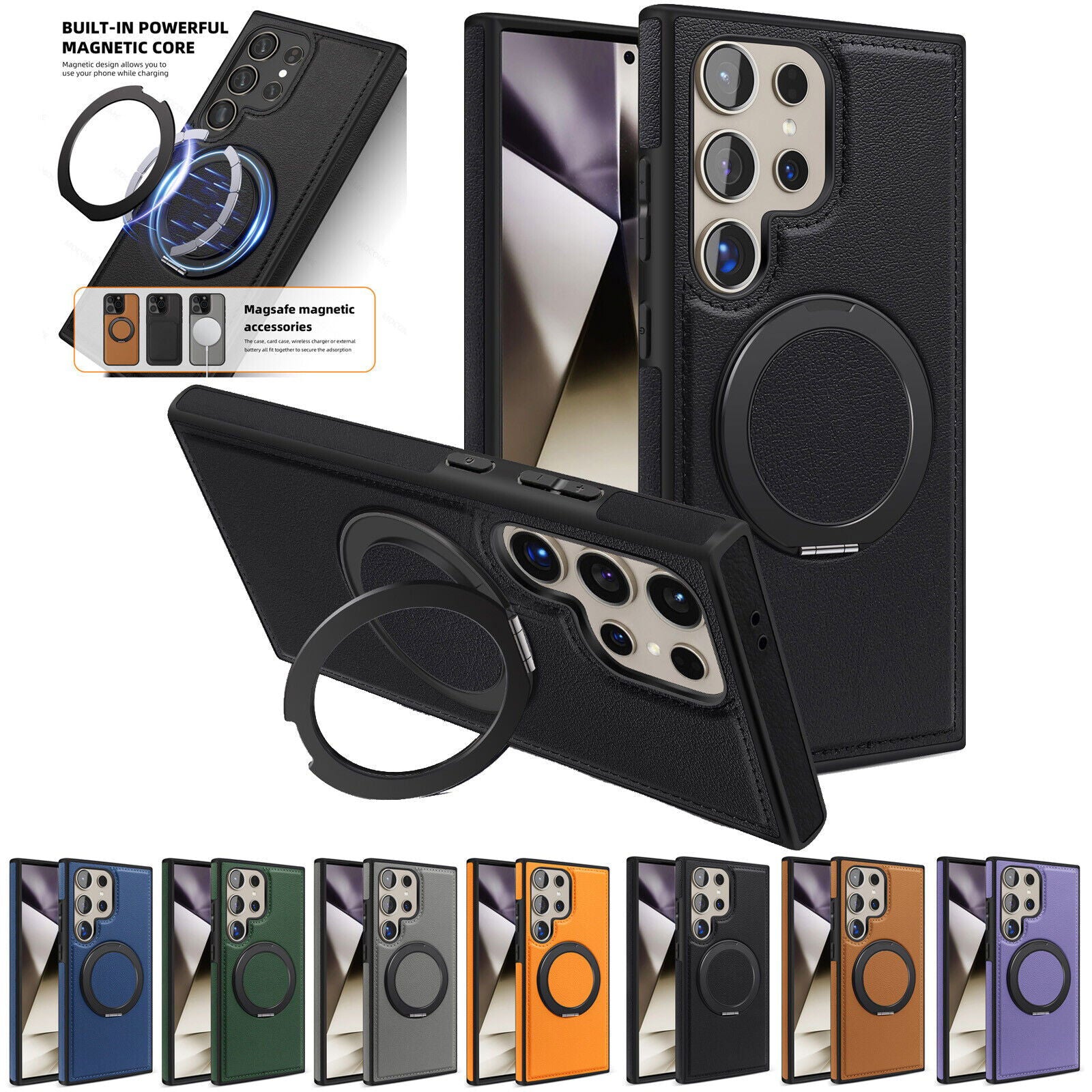 Samsung Galaxy S24 Ultra Magnetic Ring Case with Compatibility - carolay.co
