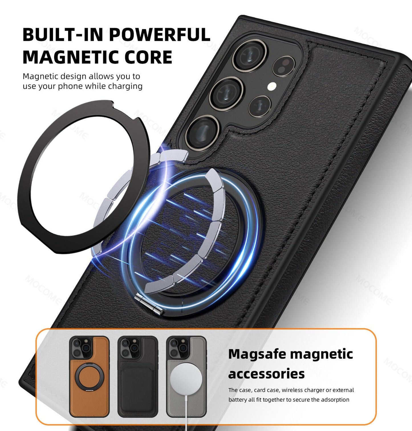Samsung Galaxy S24 Ultra Magnetic Ring Case with Compatibility - carolay.co
