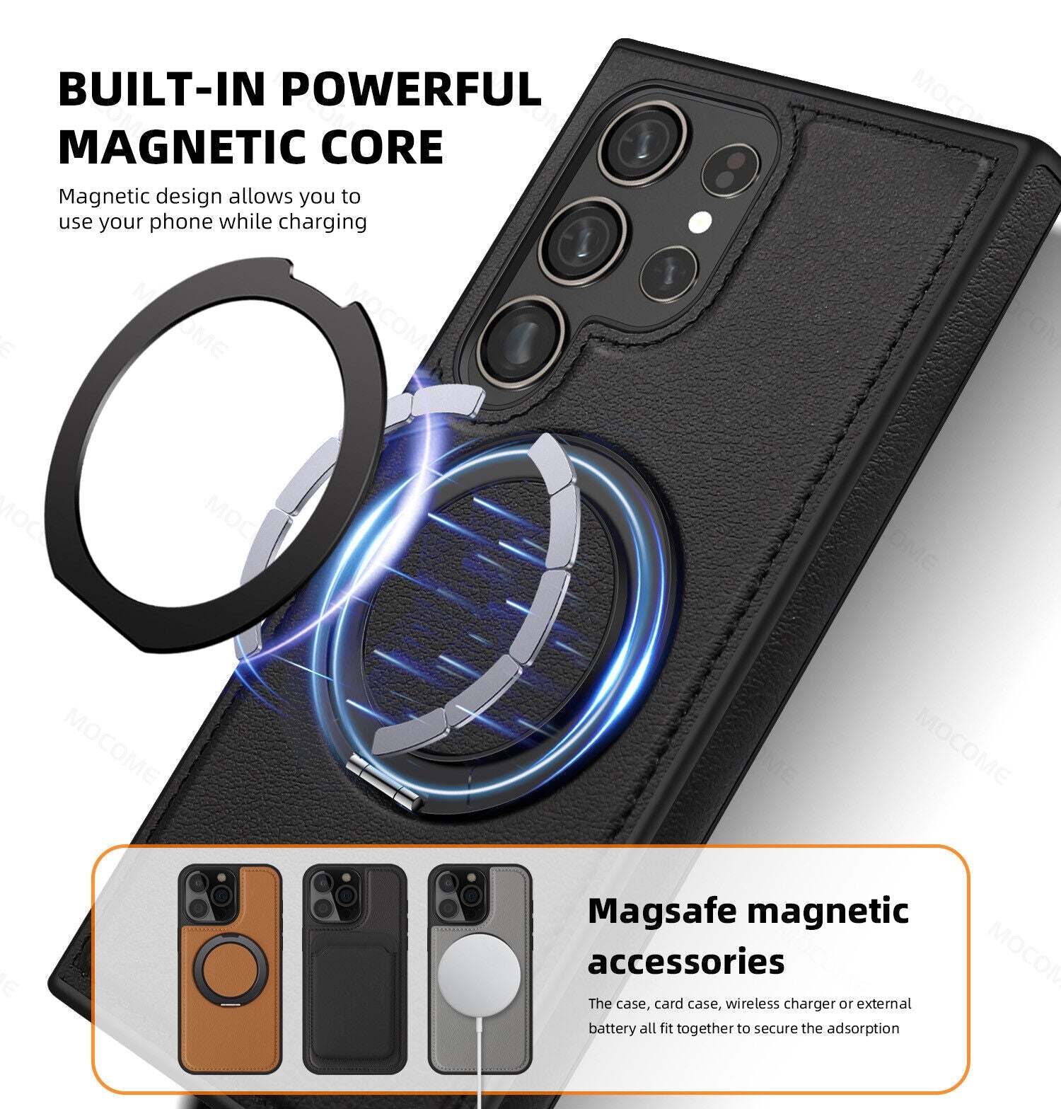 Samsung Galaxy S24 Ultra Magnetic Ring Case with Compatibility - carolay.co