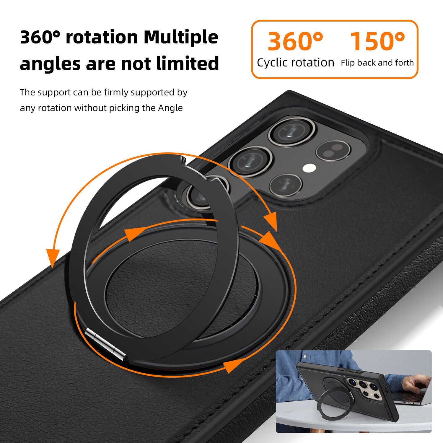 Samsung Galaxy S24 Ultra Magnetic Ring Case with Compatibility - carolay.co