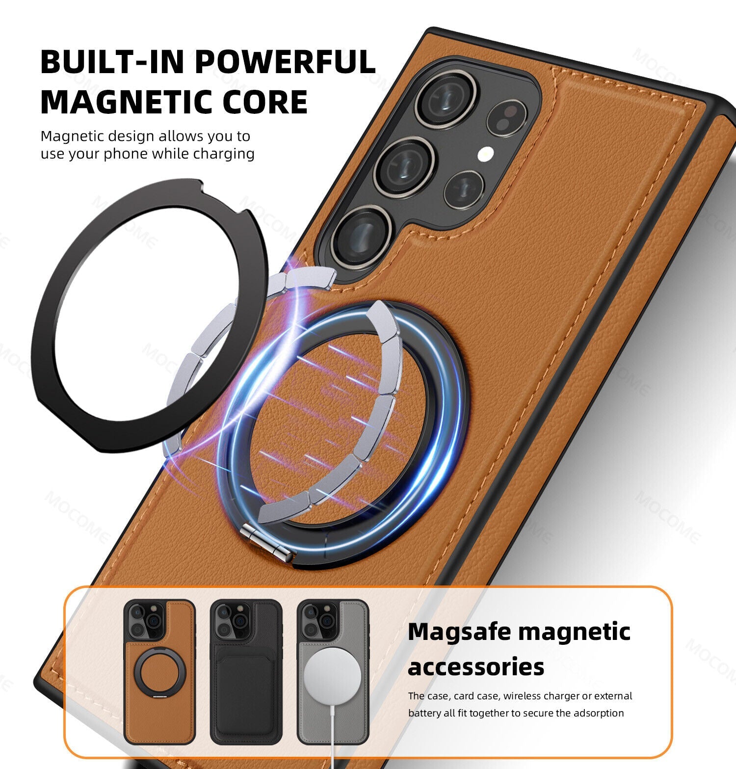 Samsung Galaxy S24 Ultra Magnetic Ring Case with Compatibility - carolay.co