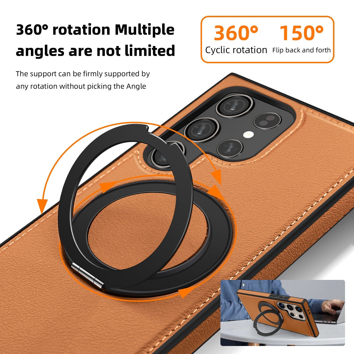 Samsung Galaxy S24 Ultra Magnetic Ring Case with Compatibility - carolay.co