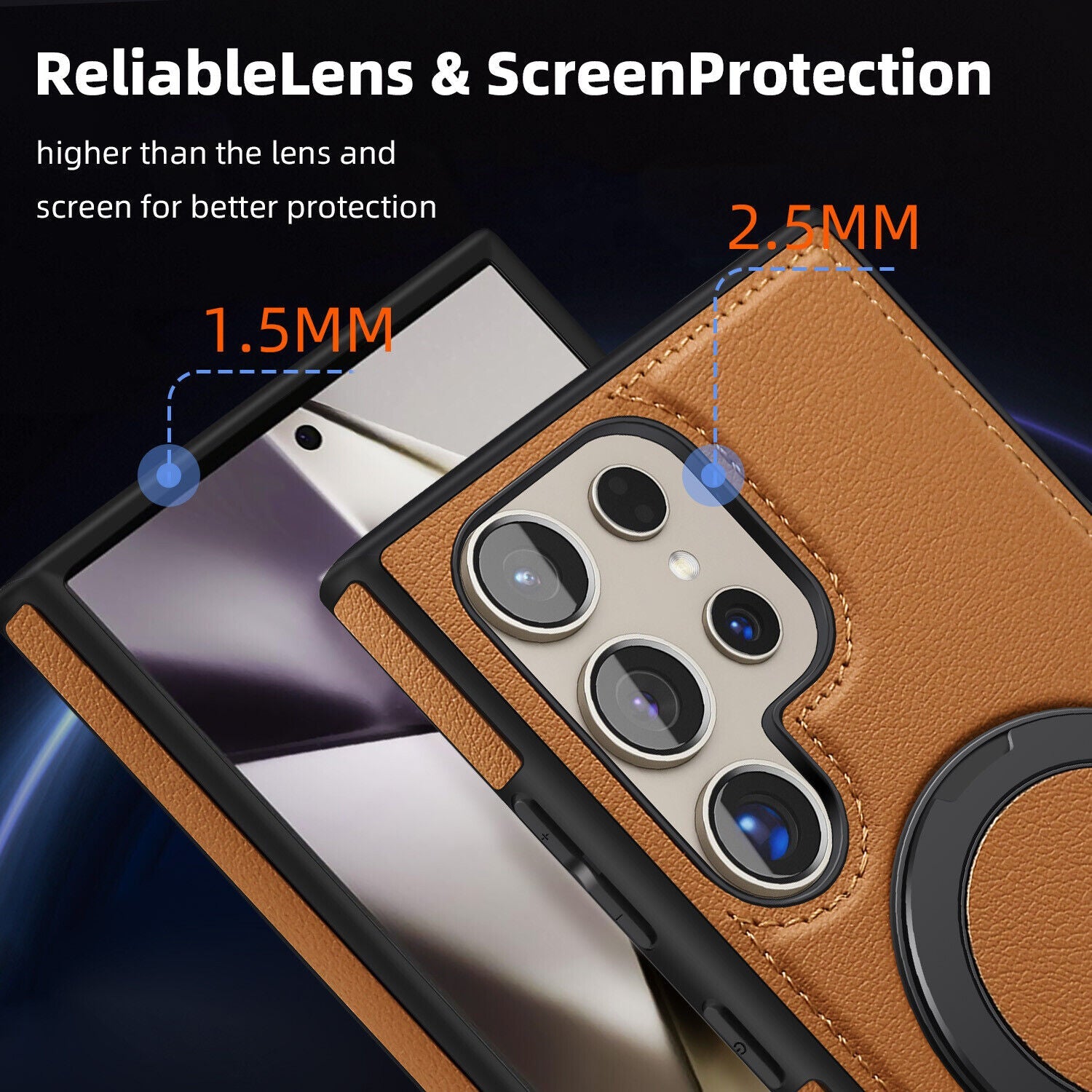 Samsung Galaxy S24 Ultra Magnetic Ring Case with Compatibility - carolay.co