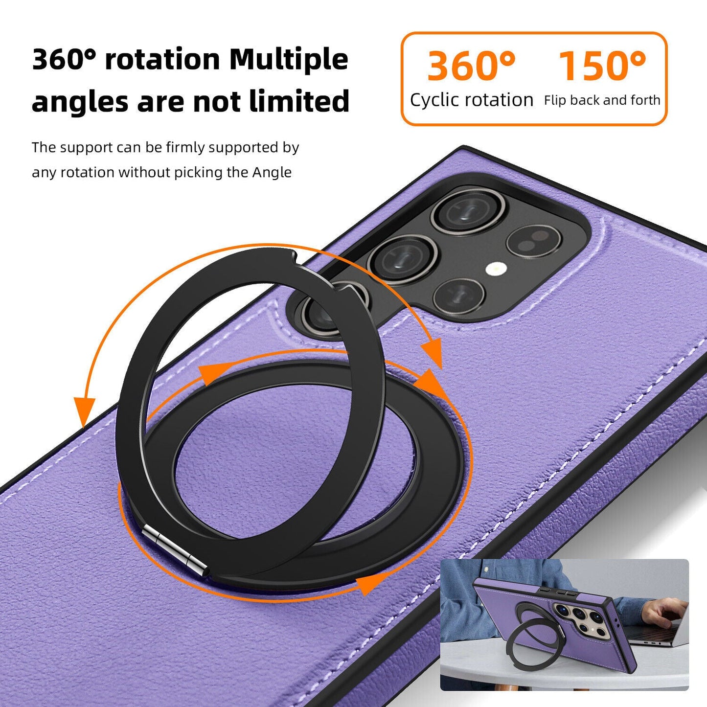 Samsung Galaxy S24 Ultra Magnetic Ring Case with Compatibility - carolay.co