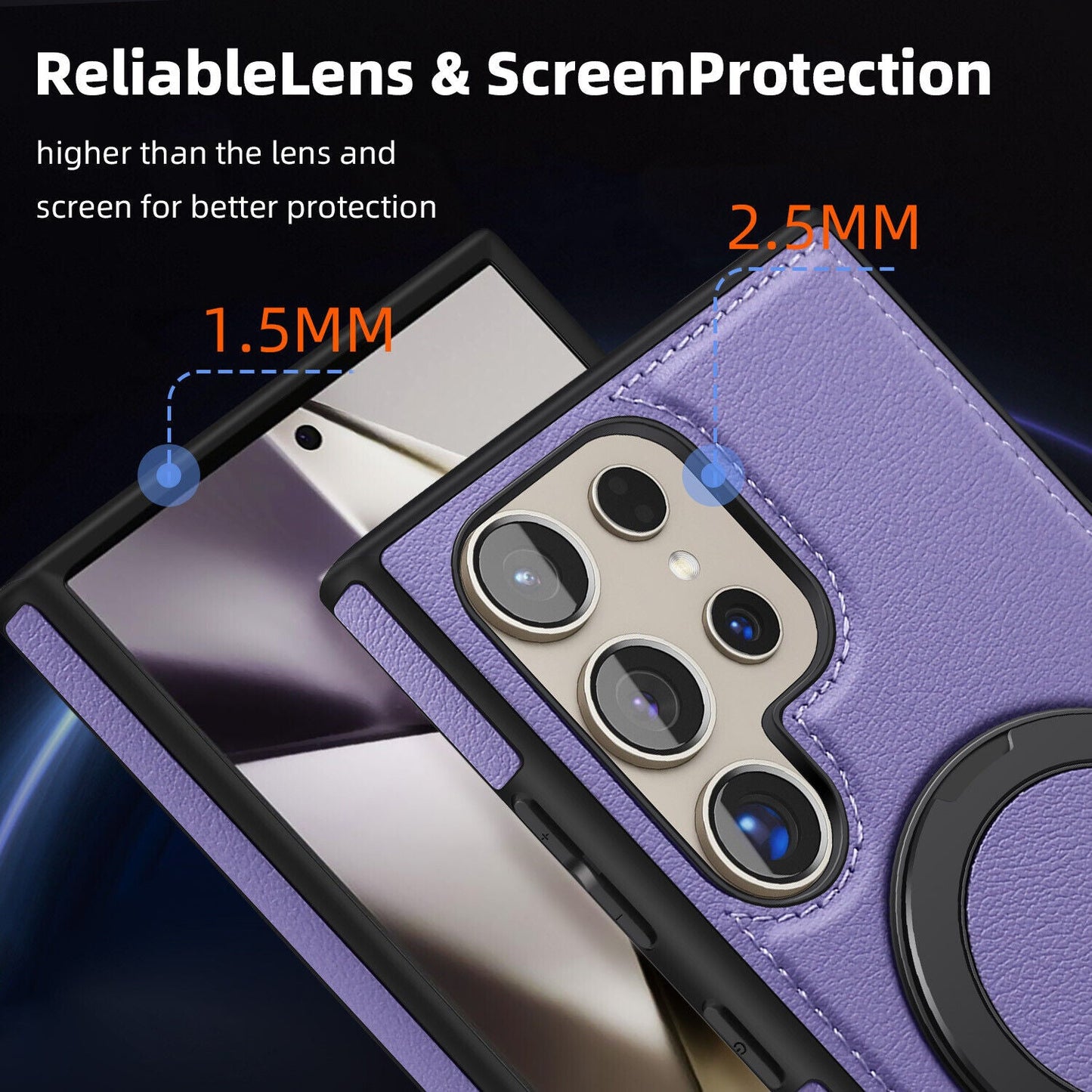 Samsung Galaxy S24 Ultra Magnetic Ring Case with Compatibility - carolay.co