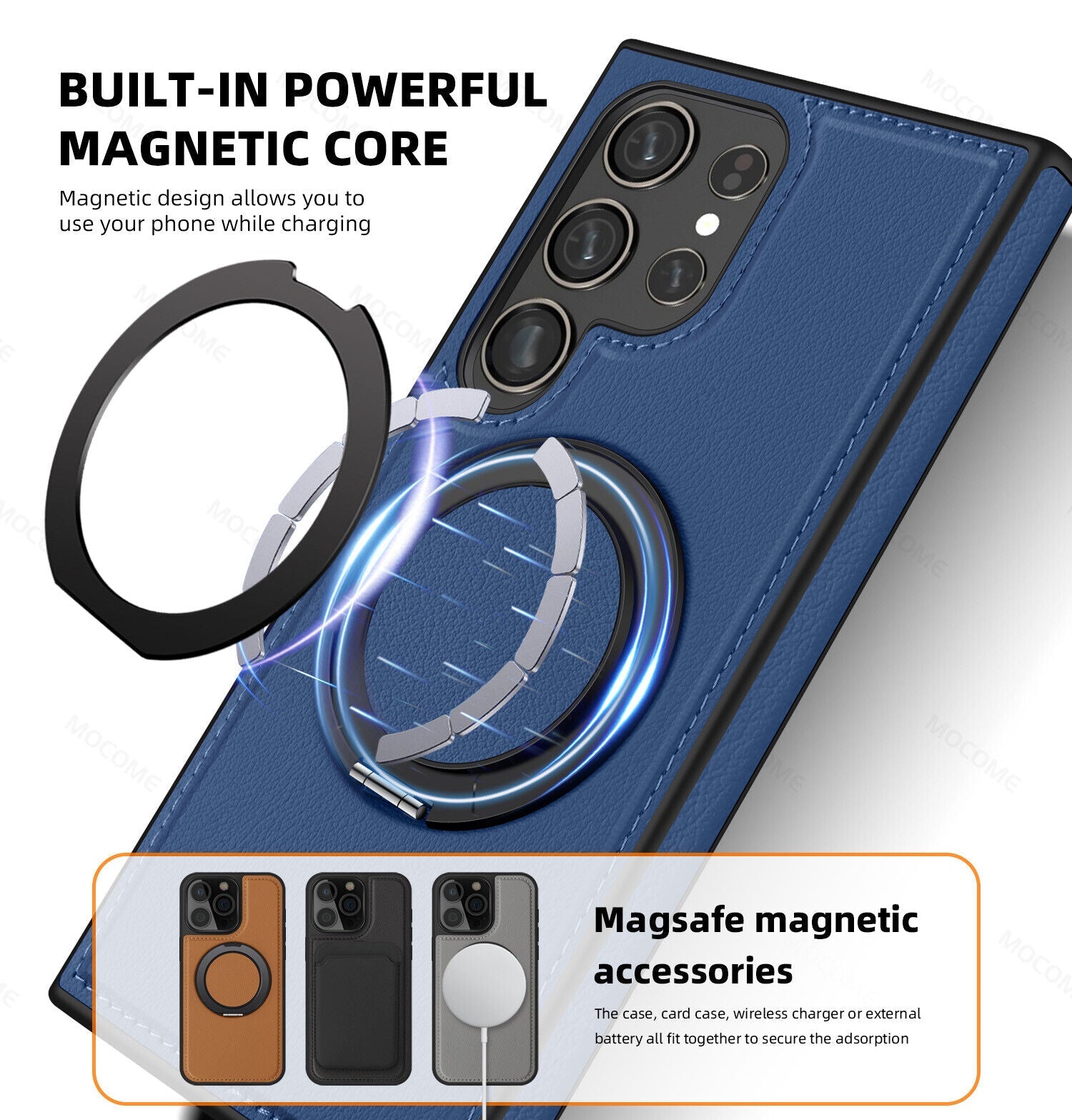 Samsung Galaxy S24 Ultra Magnetic Ring Case with Compatibility - carolay.co