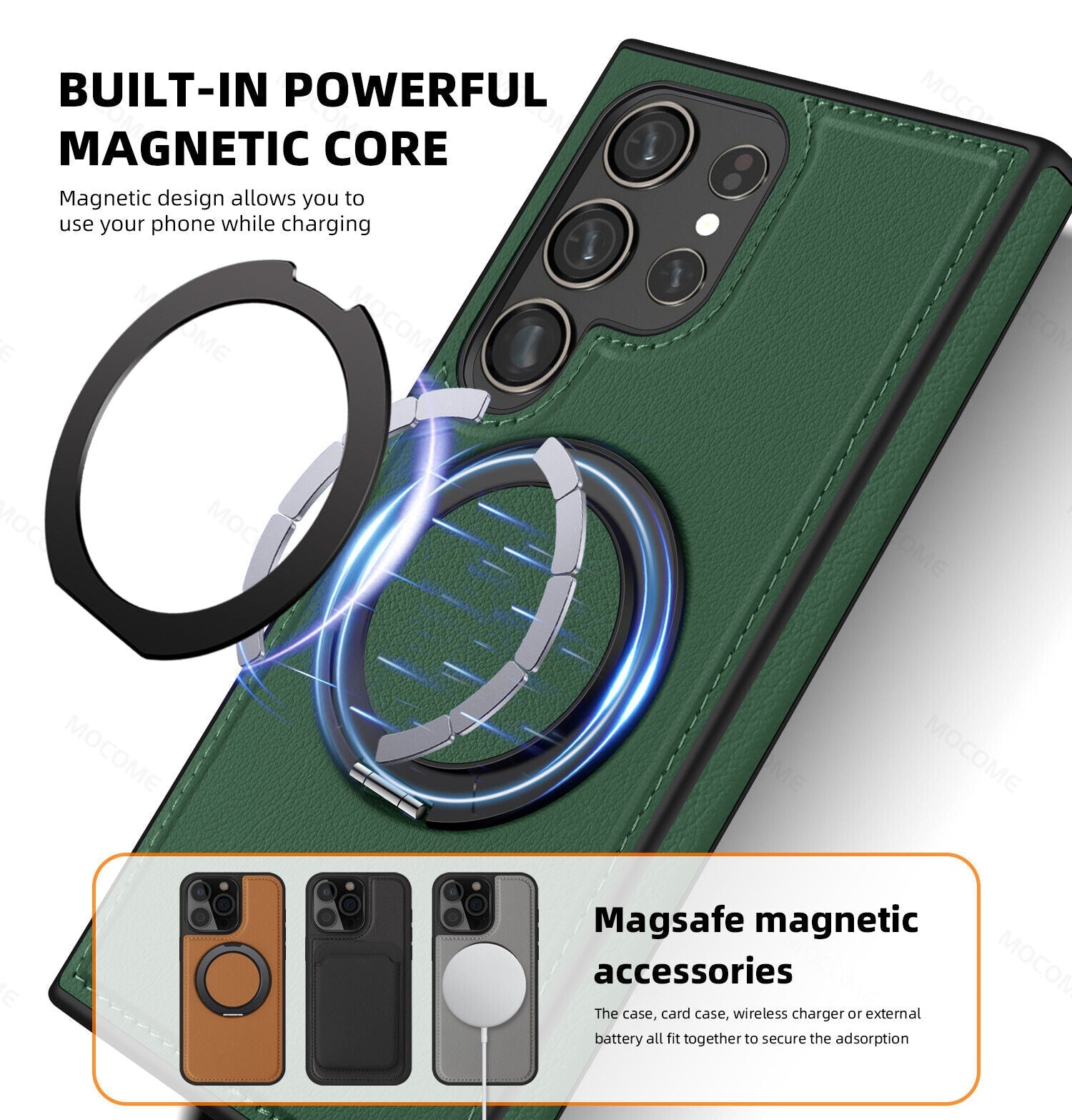 Samsung Galaxy S24 Ultra Magnetic Ring Case with Compatibility - carolay.co