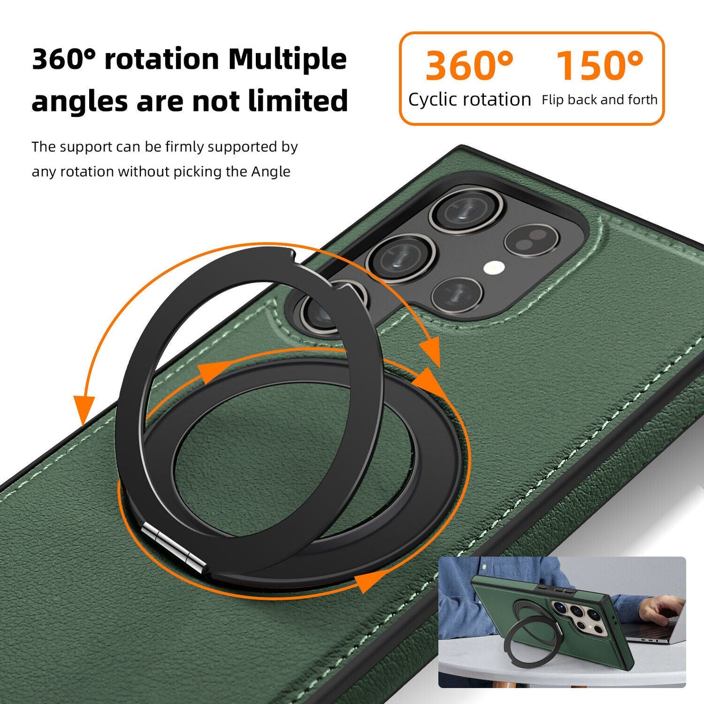 Samsung Galaxy S24 Ultra Magnetic Ring Case with Compatibility - carolay.co