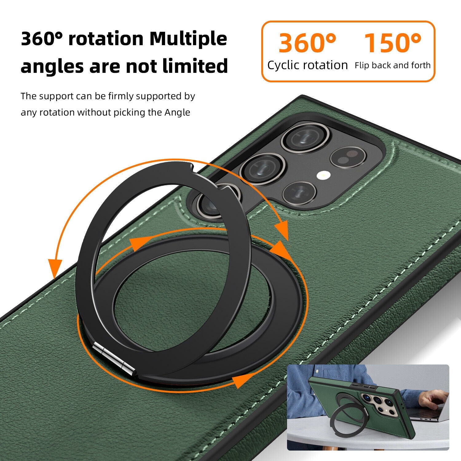 Samsung Galaxy S24 Ultra Magnetic Ring Case with Compatibility - carolay.co