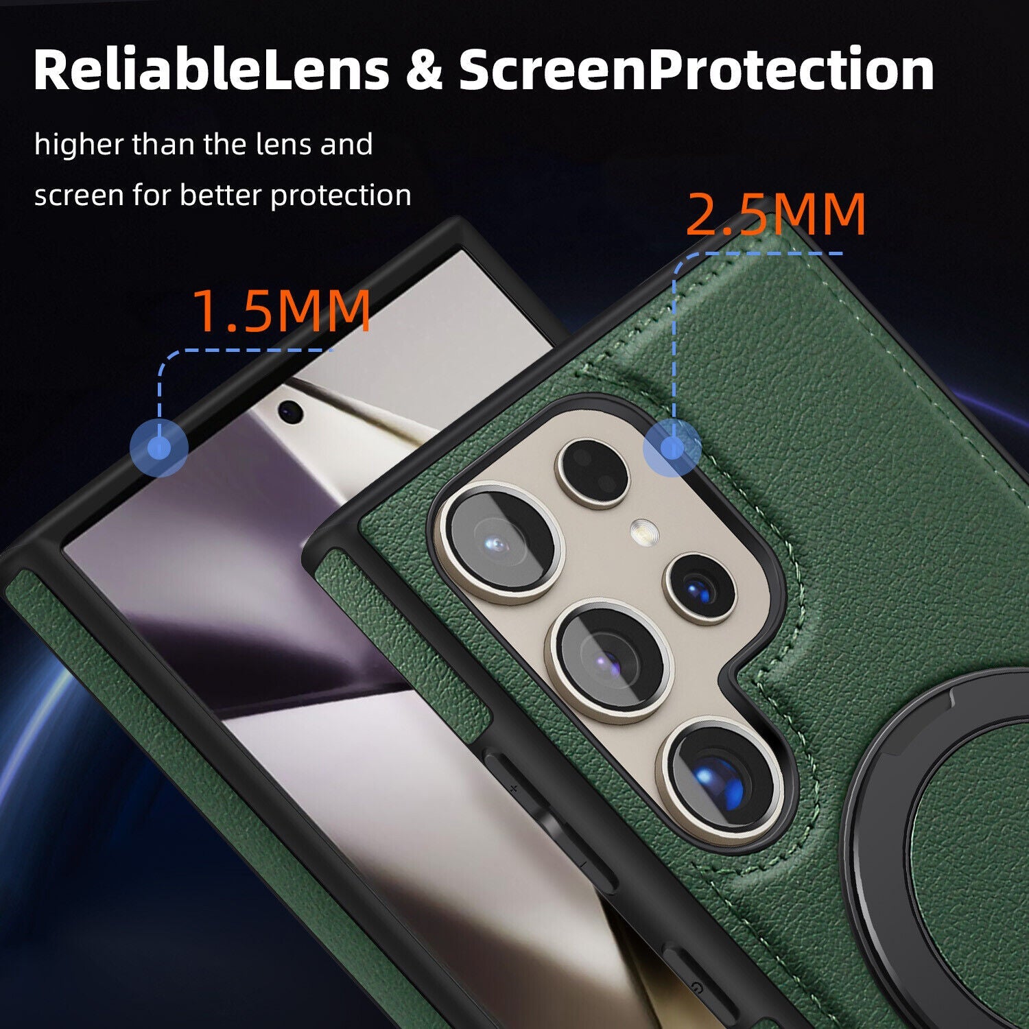 Samsung Galaxy S24 Ultra Magnetic Ring Case with Compatibility - carolay.co