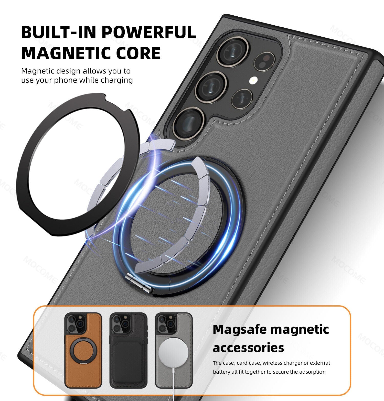 Samsung Galaxy S24 Ultra Magnetic Ring Case with Compatibility - carolay.co