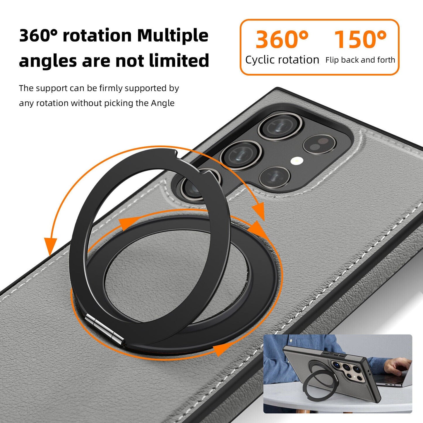 Samsung Galaxy S24 Ultra Magnetic Ring Case with Compatibility - carolay.co