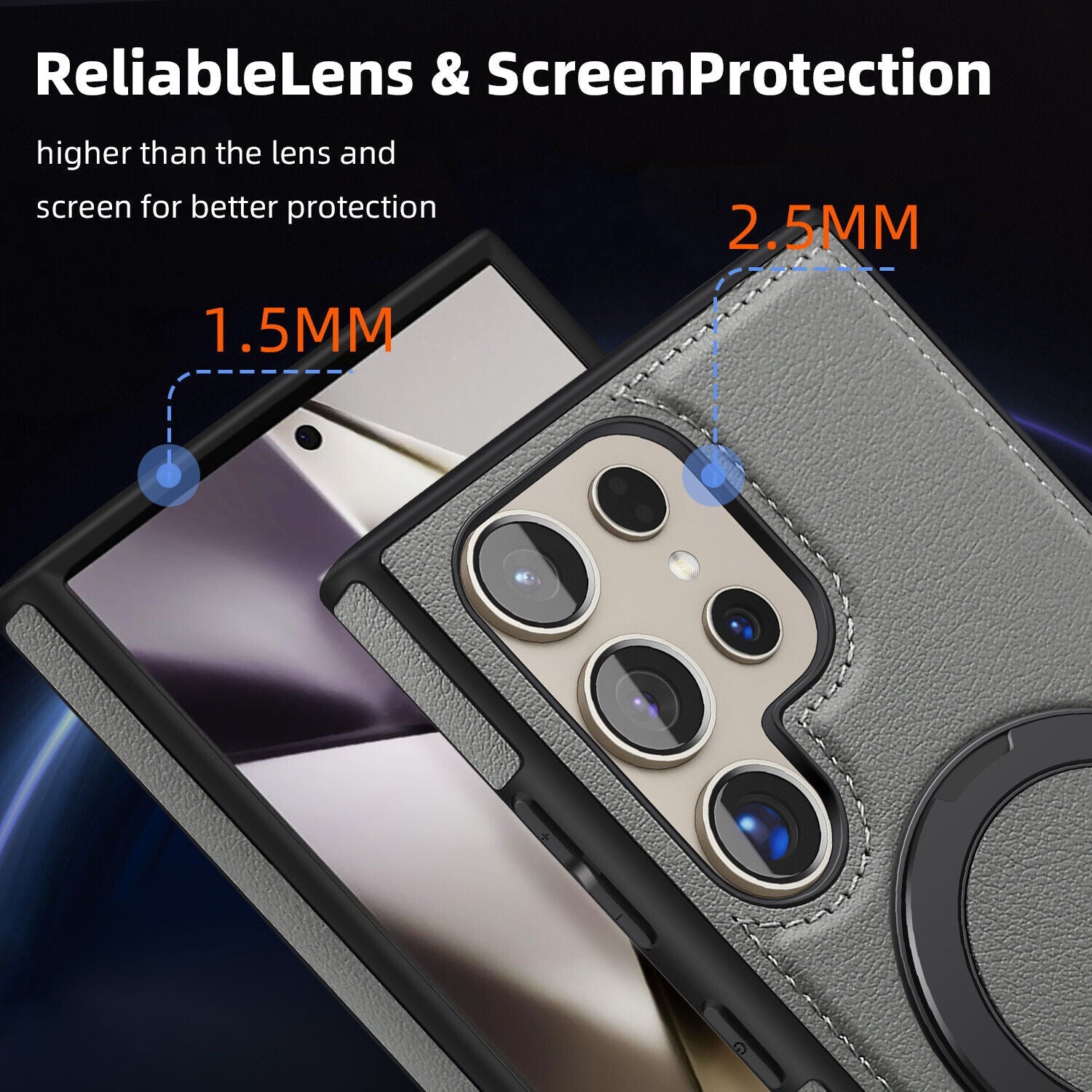 Samsung Galaxy S24 Ultra Magnetic Ring Case with Compatibility - carolay.co