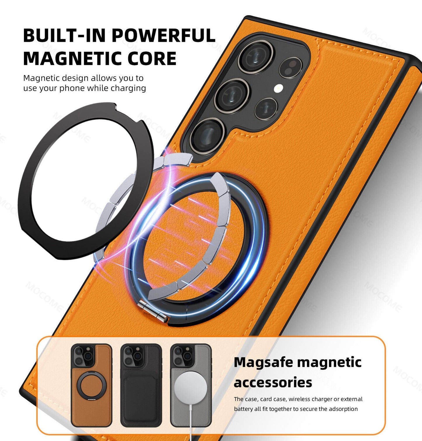 Samsung Galaxy S24 Ultra Magnetic Ring Case with Compatibility - carolay.co